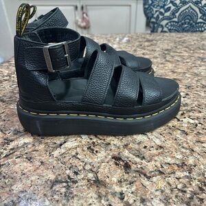 Dr Martens leather sandals black